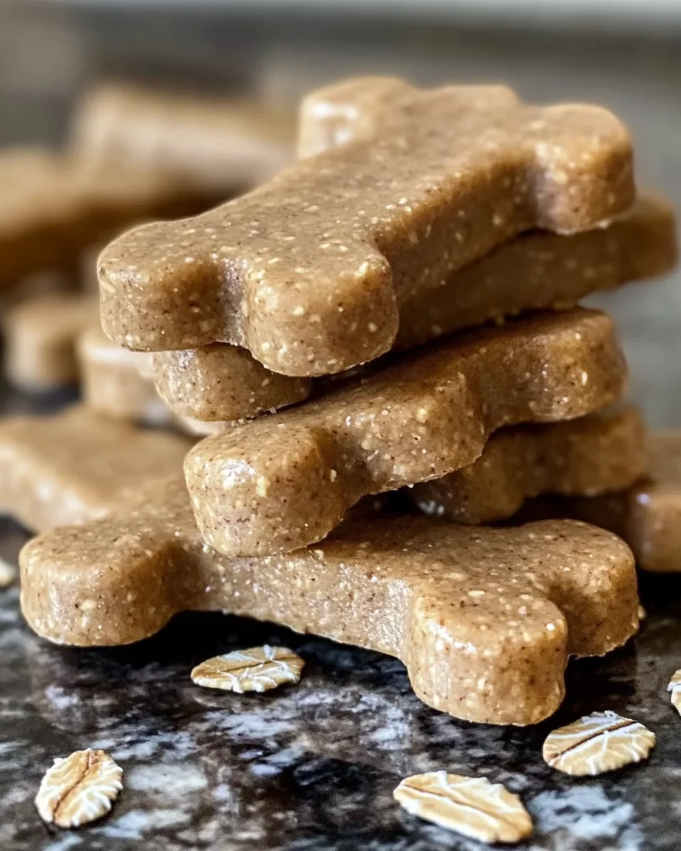 Homemade Peanut Butter Oat Bone Dog Treats Recipe