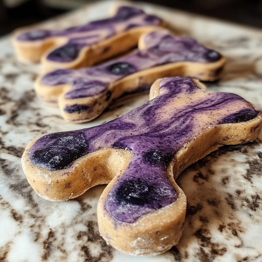 Apple and Blueberry Christmas Bone Treats for Dogs