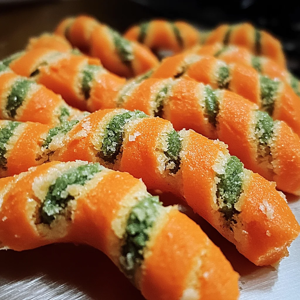 Carrot candy cane treats for dogs Recipe