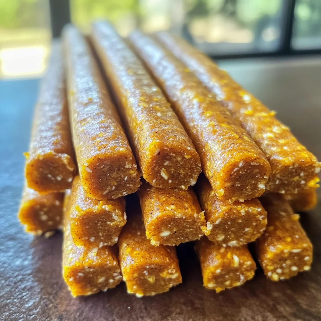 Homemade Pumpkin & Oatmeal Dog Snack Sticks