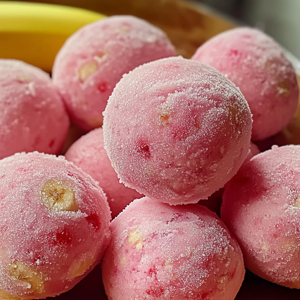 Strawberry & Banana Frozen Balls for Dogs