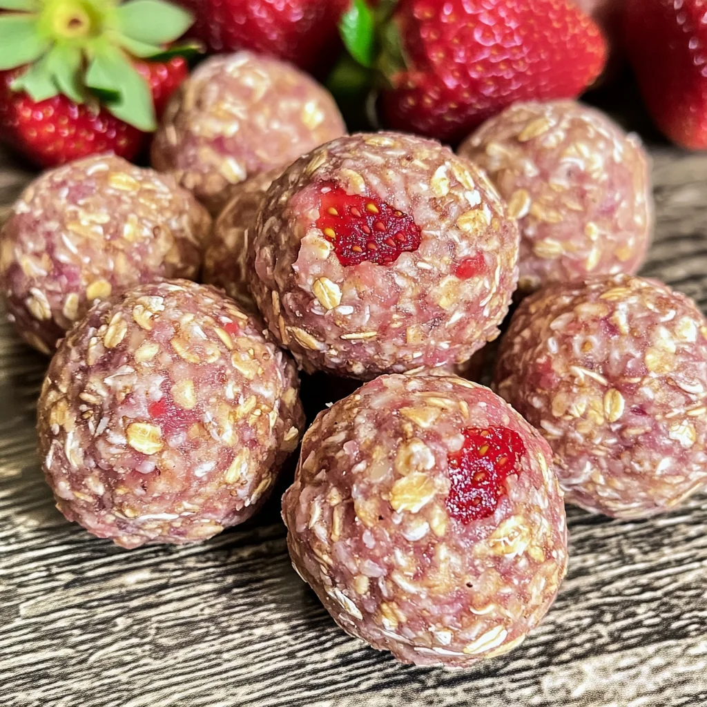 Strawberry and Banana Oat Balls for Dogs