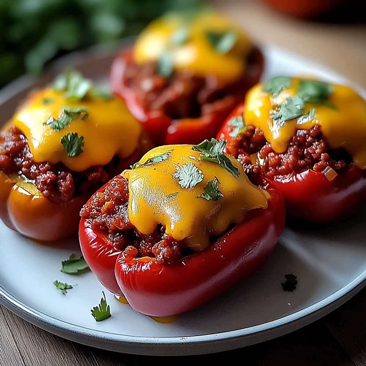 Chili Stuffed Peppers