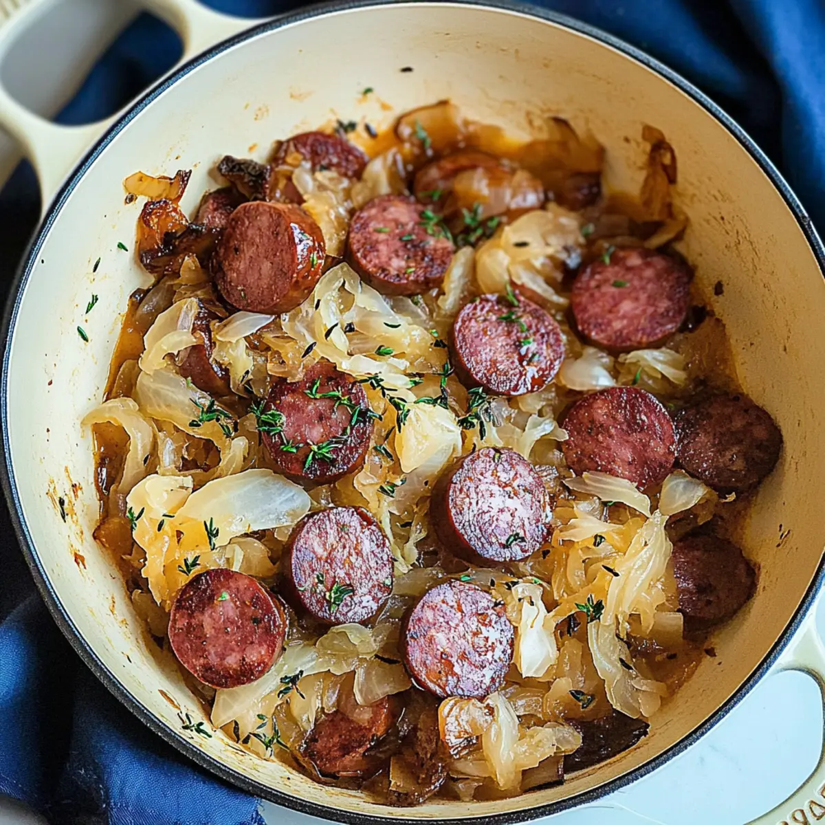 Skillet Kielbasa and Sauerkraut