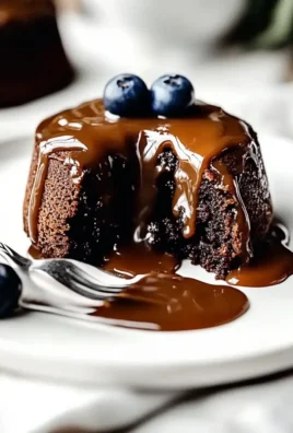 Chocolate Caramel Molten Lava Cake