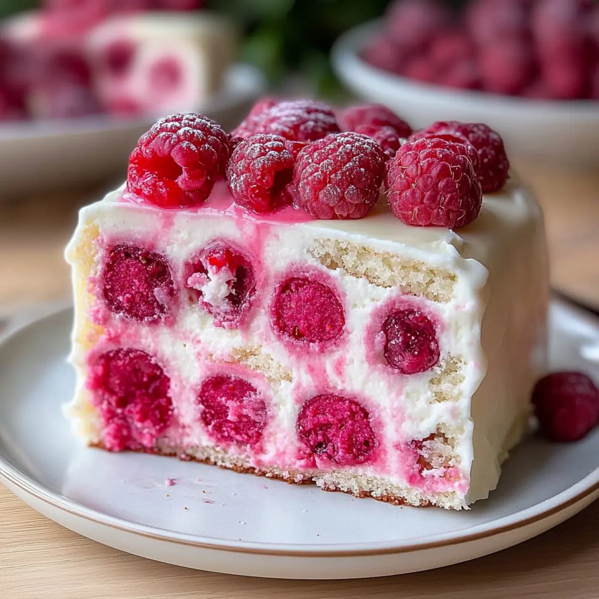 White Chocolate Raspberry Cake