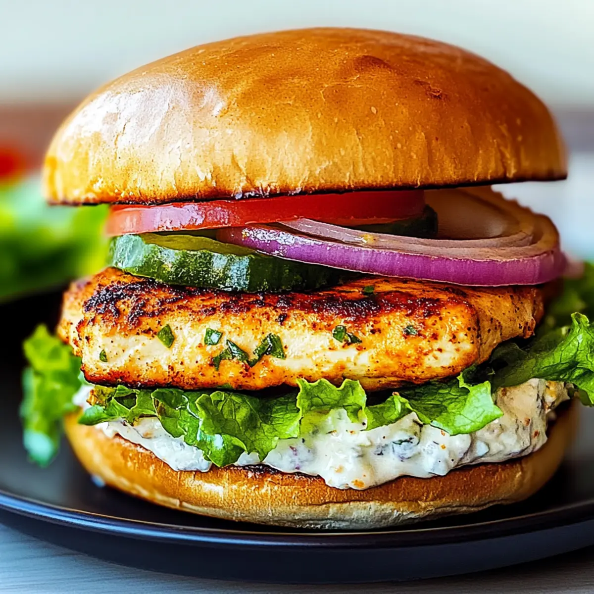 Juicy Greek Chicken Burger