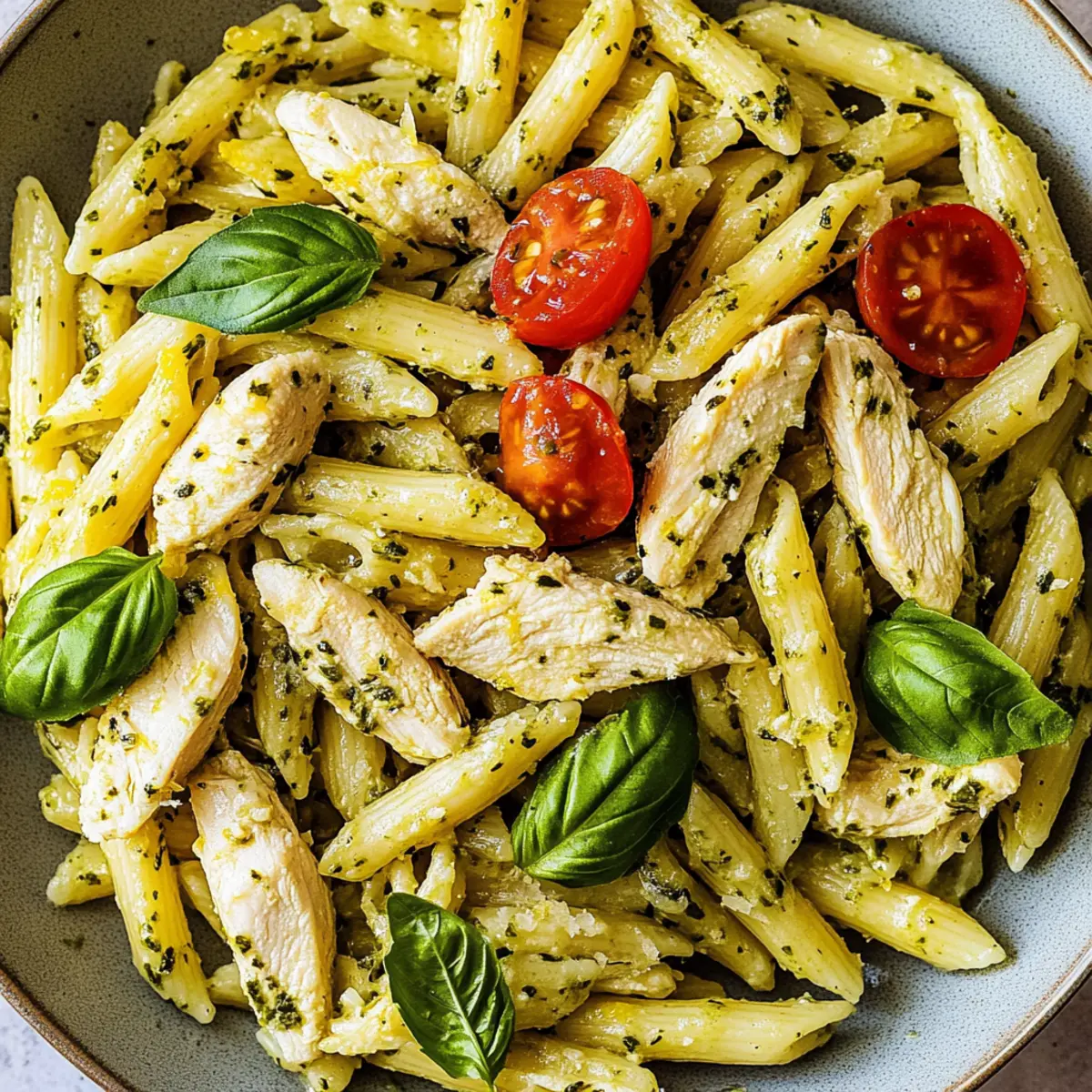 Lemon Basil Chicken Pasta