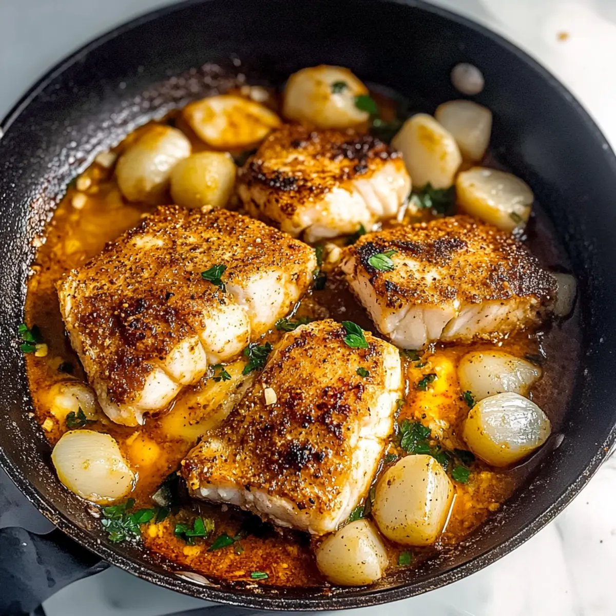 One Pan Blackened Cod
