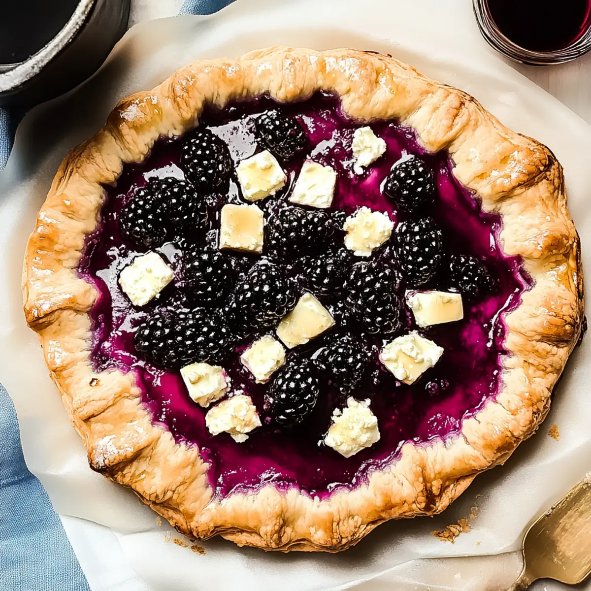 Blackberry, Feta, and Honey Galette