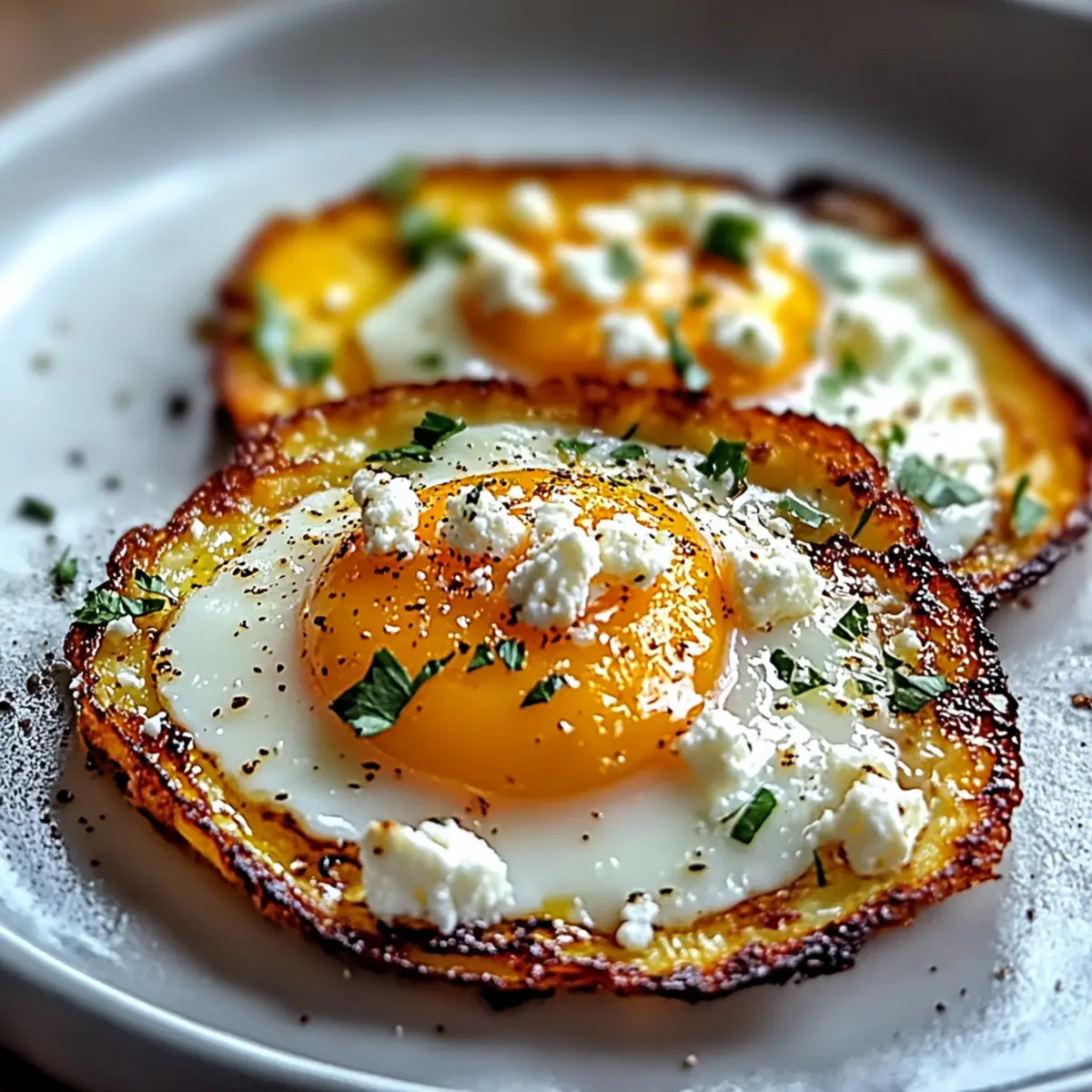 Crispy Feta Fried Eggs