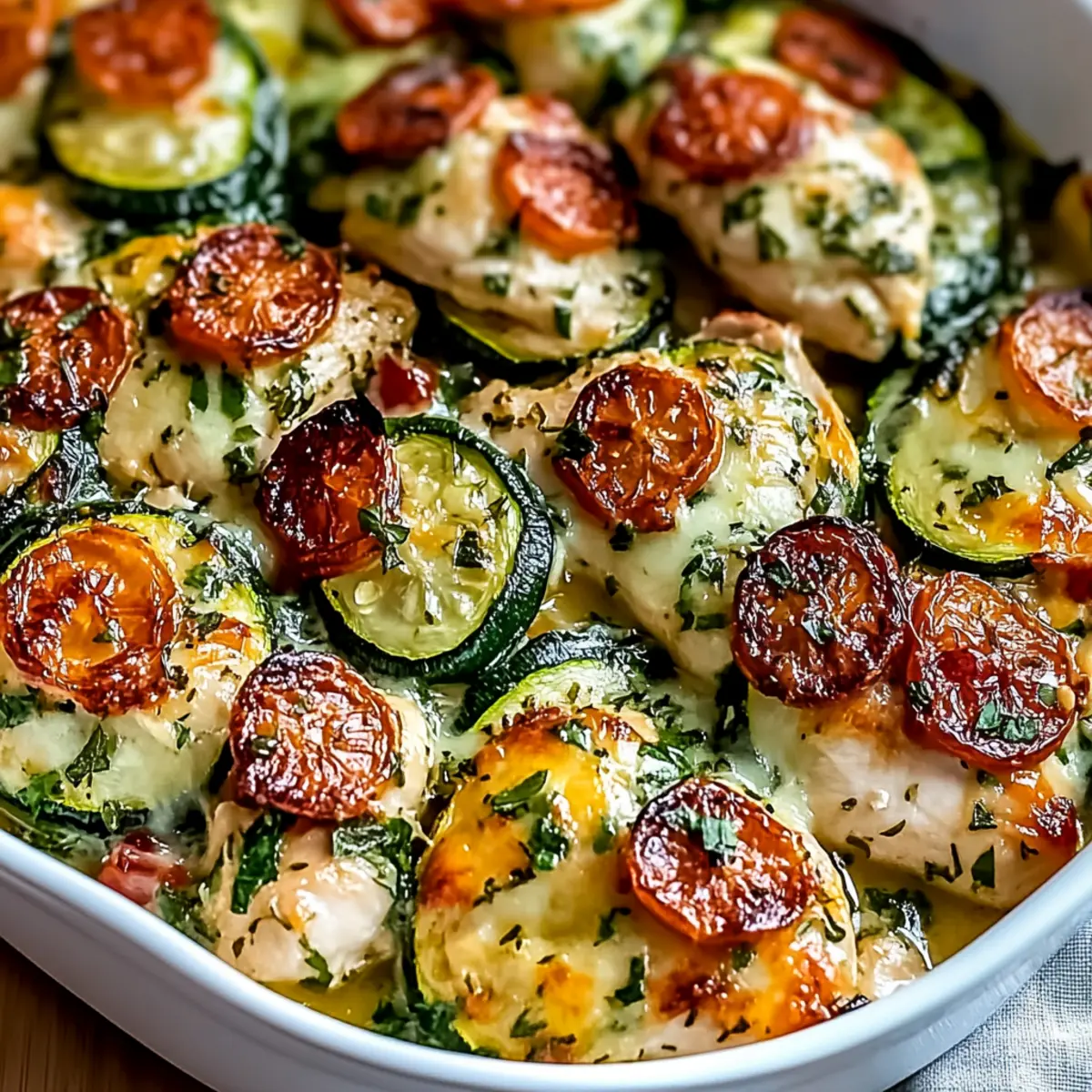 Savory Chicken Zucchini Bake