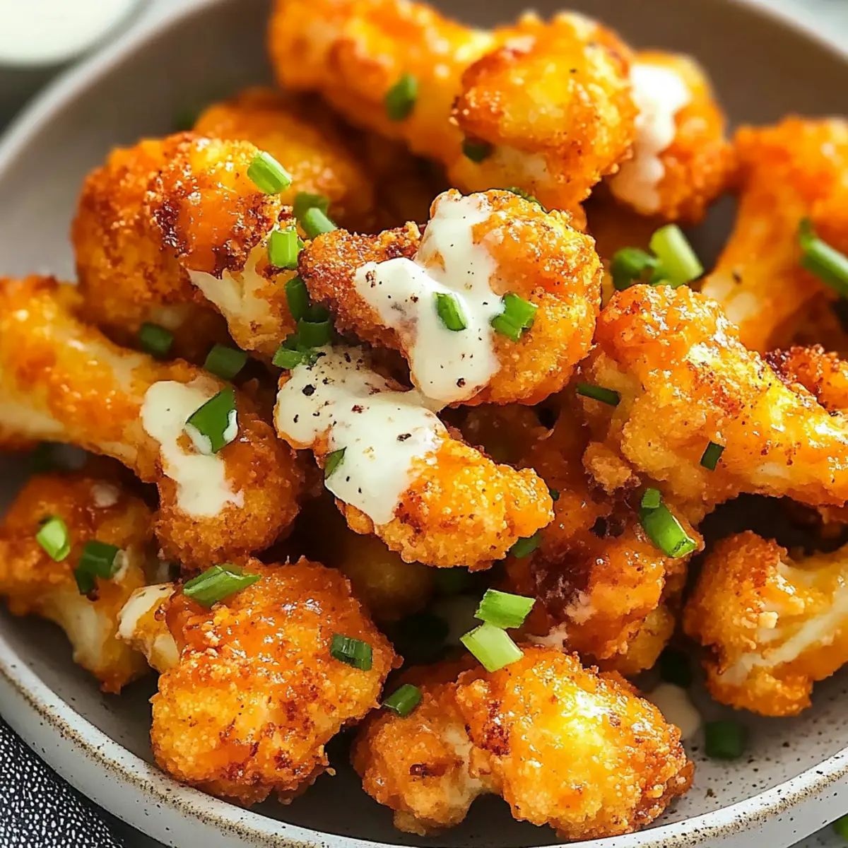 Cheesy Buffalo Cauliflower Wings