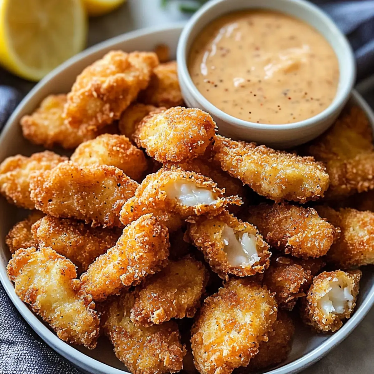 Crispy Catfish Nuggets with Cajun Dipping Sauce