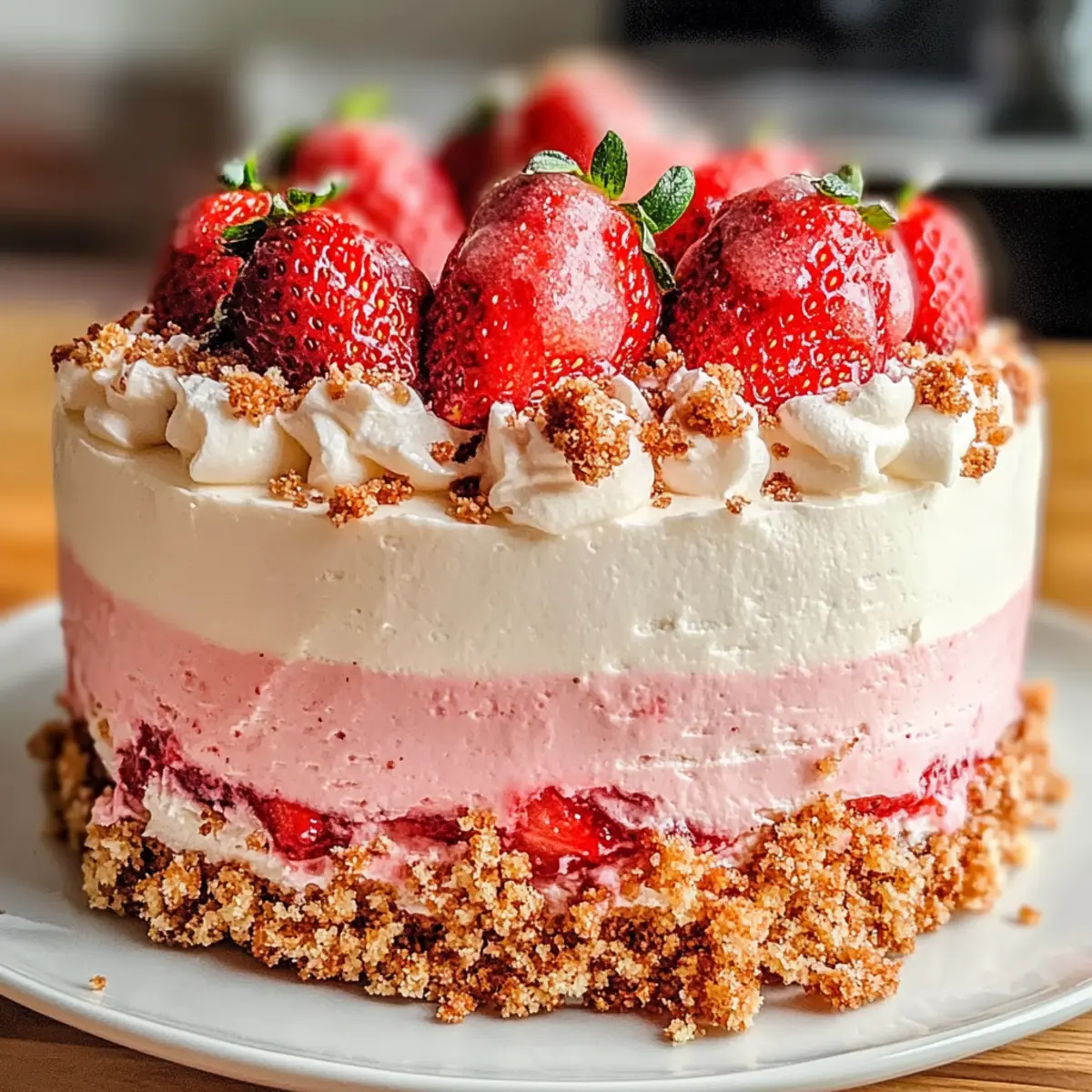 Strawberry Crunch Cake