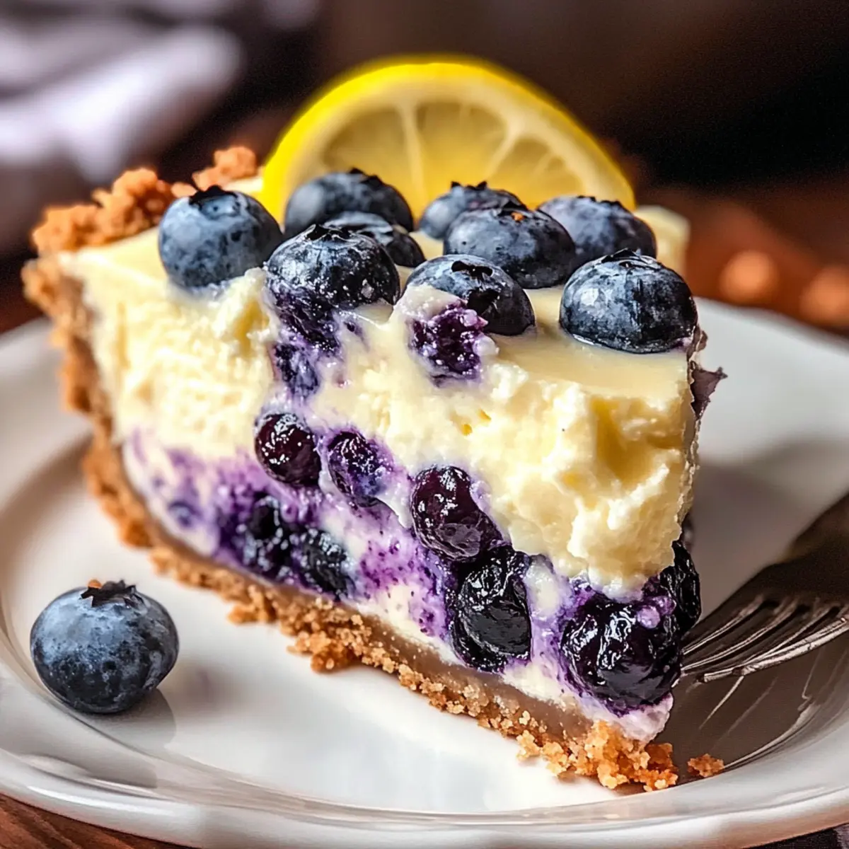 Lemon Blueberry Crumble Cheesecake