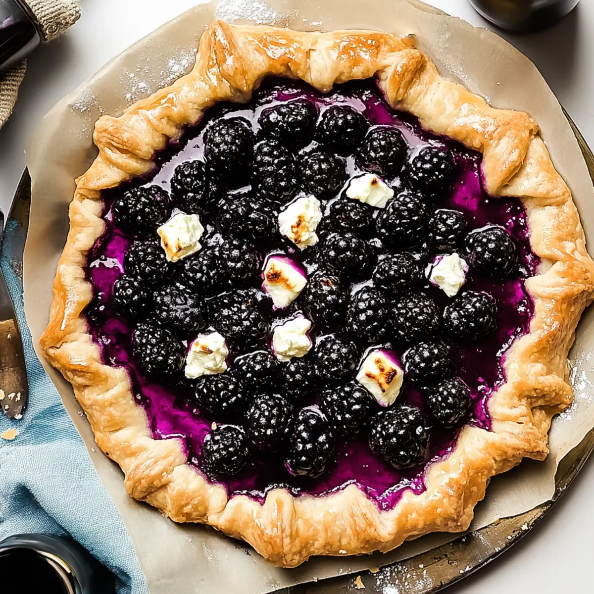 Blackberry, Feta, and Honey Galette