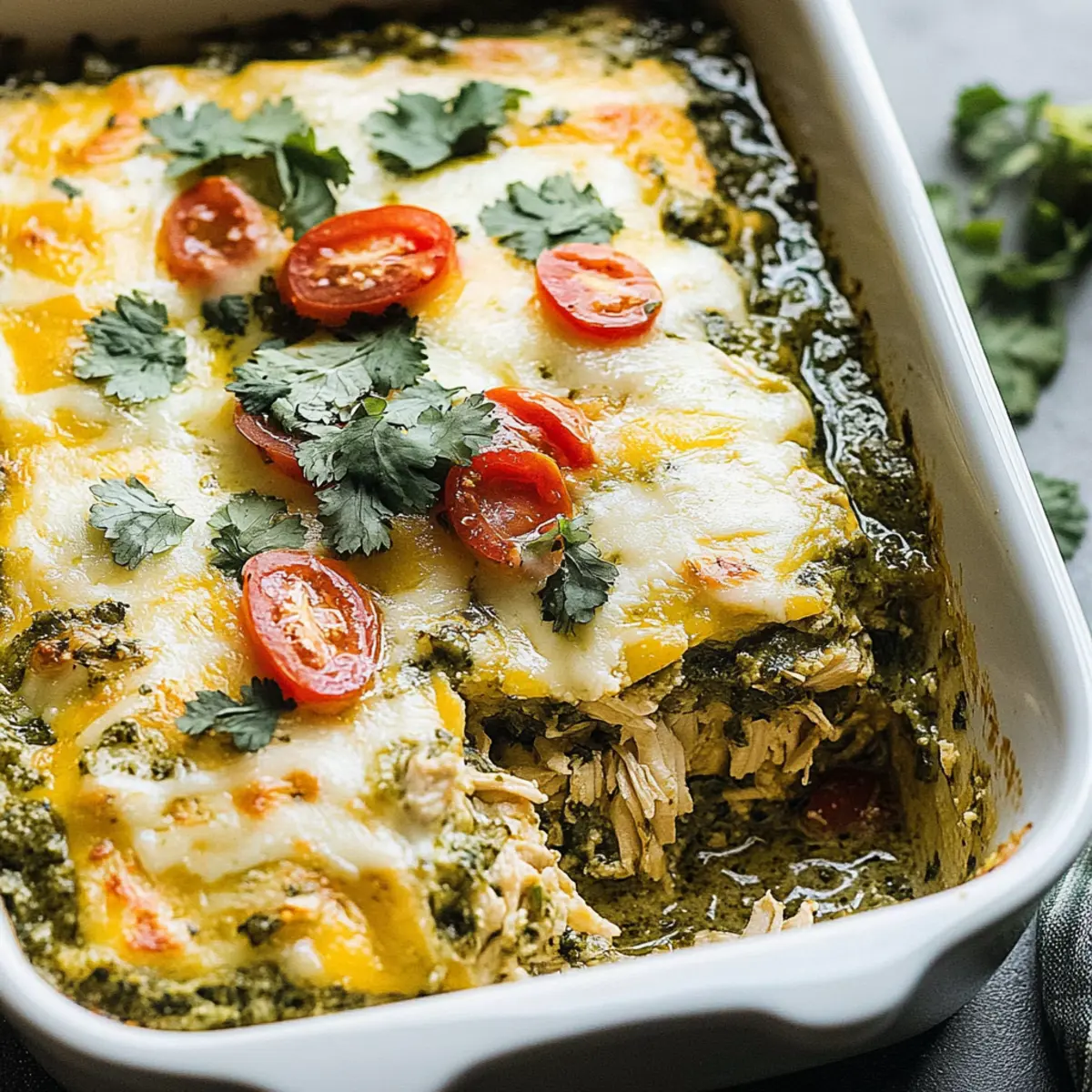 Salsa Verde Chicken Casserole