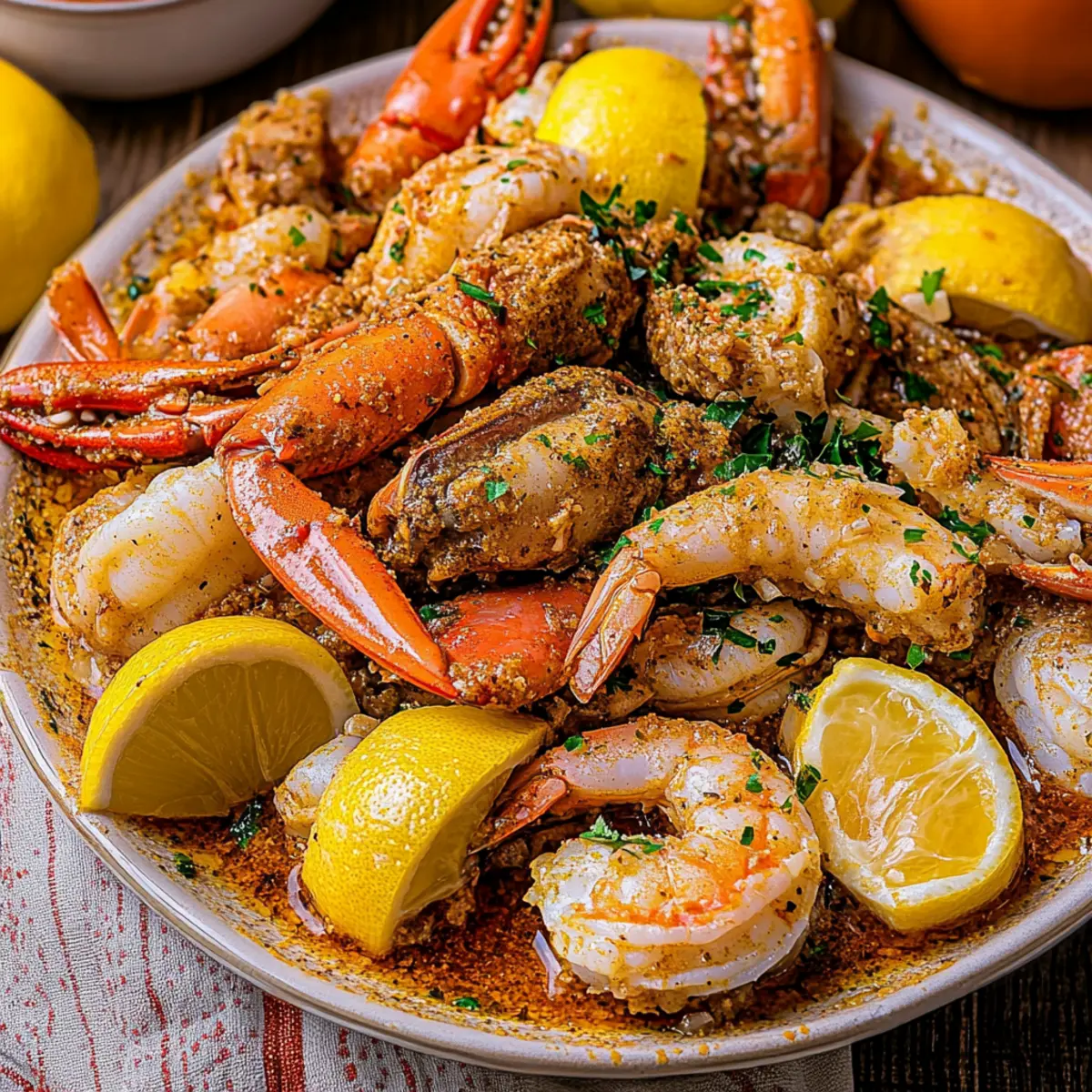 Cajun Seafood Boil with Garlic Butter Sauce
