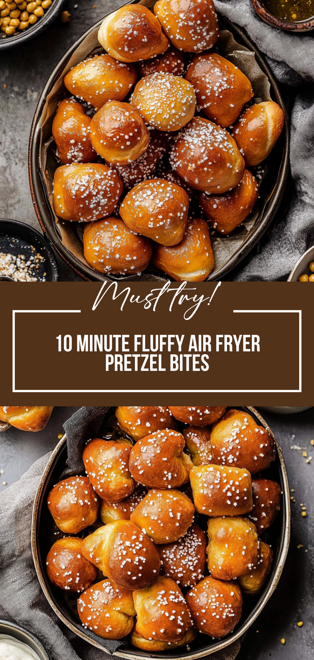 10 Minute Fluffy Air Fryer Pretzel Bites