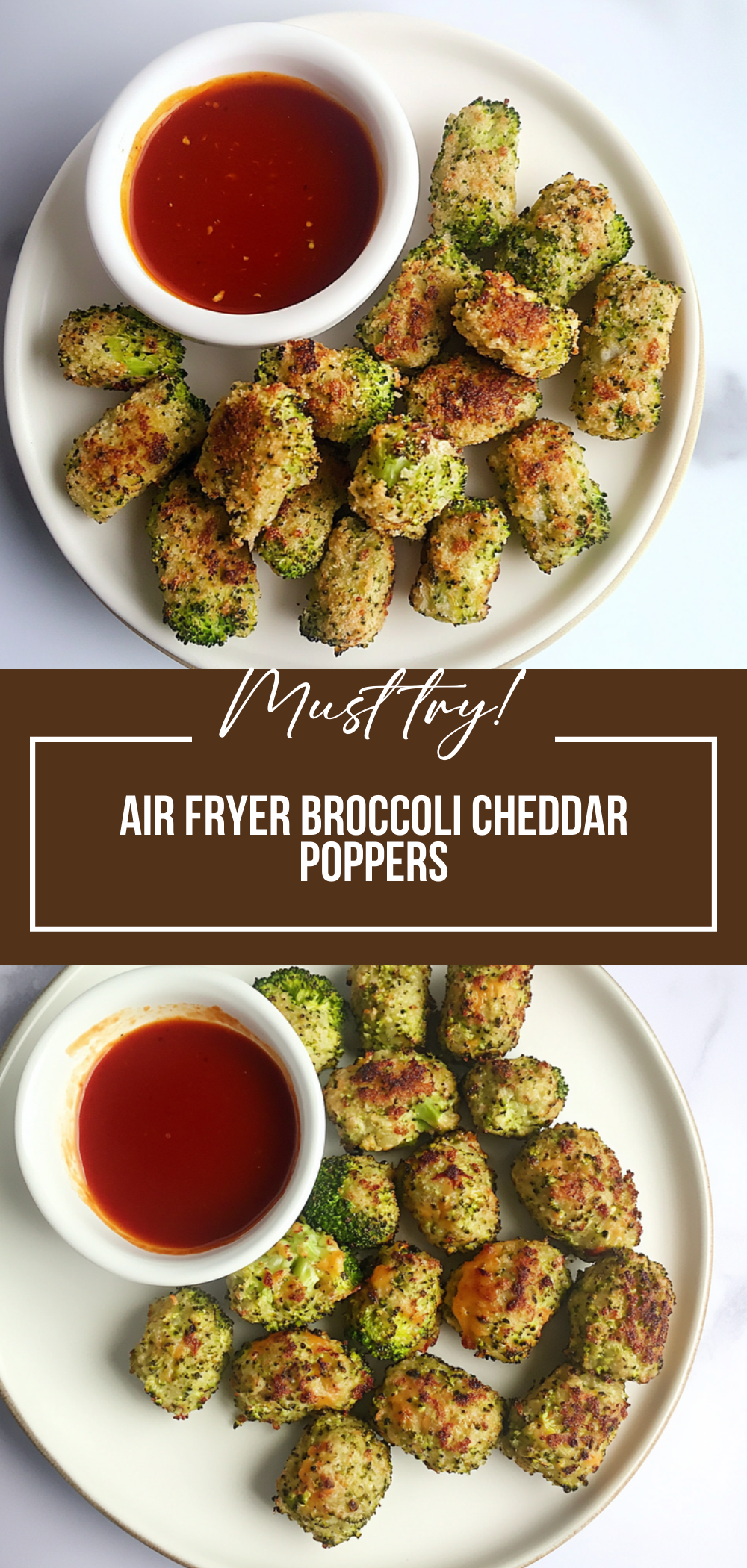 Air Fryer Broccoli Cheddar Poppers
