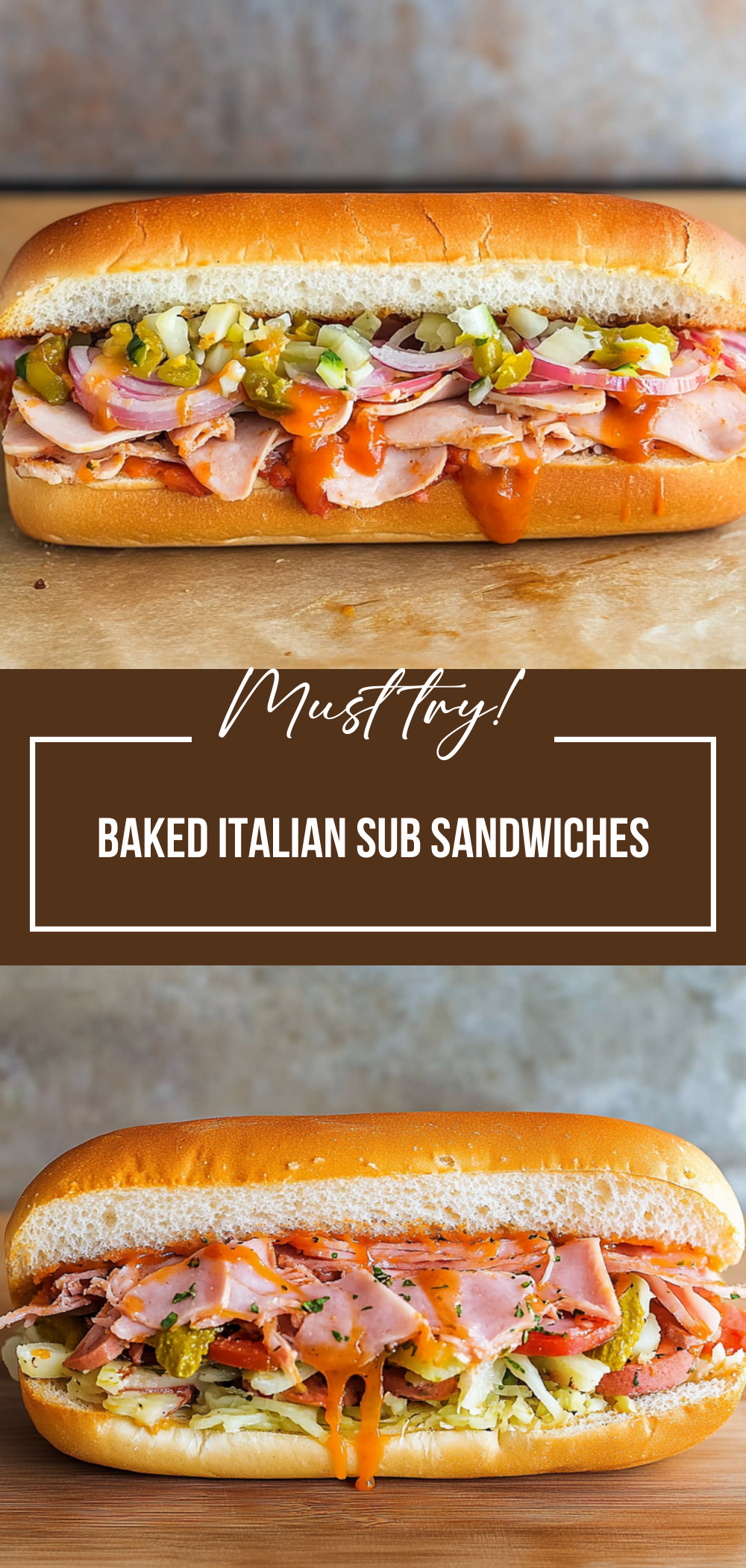 Baked Italian Sub Sandwiches