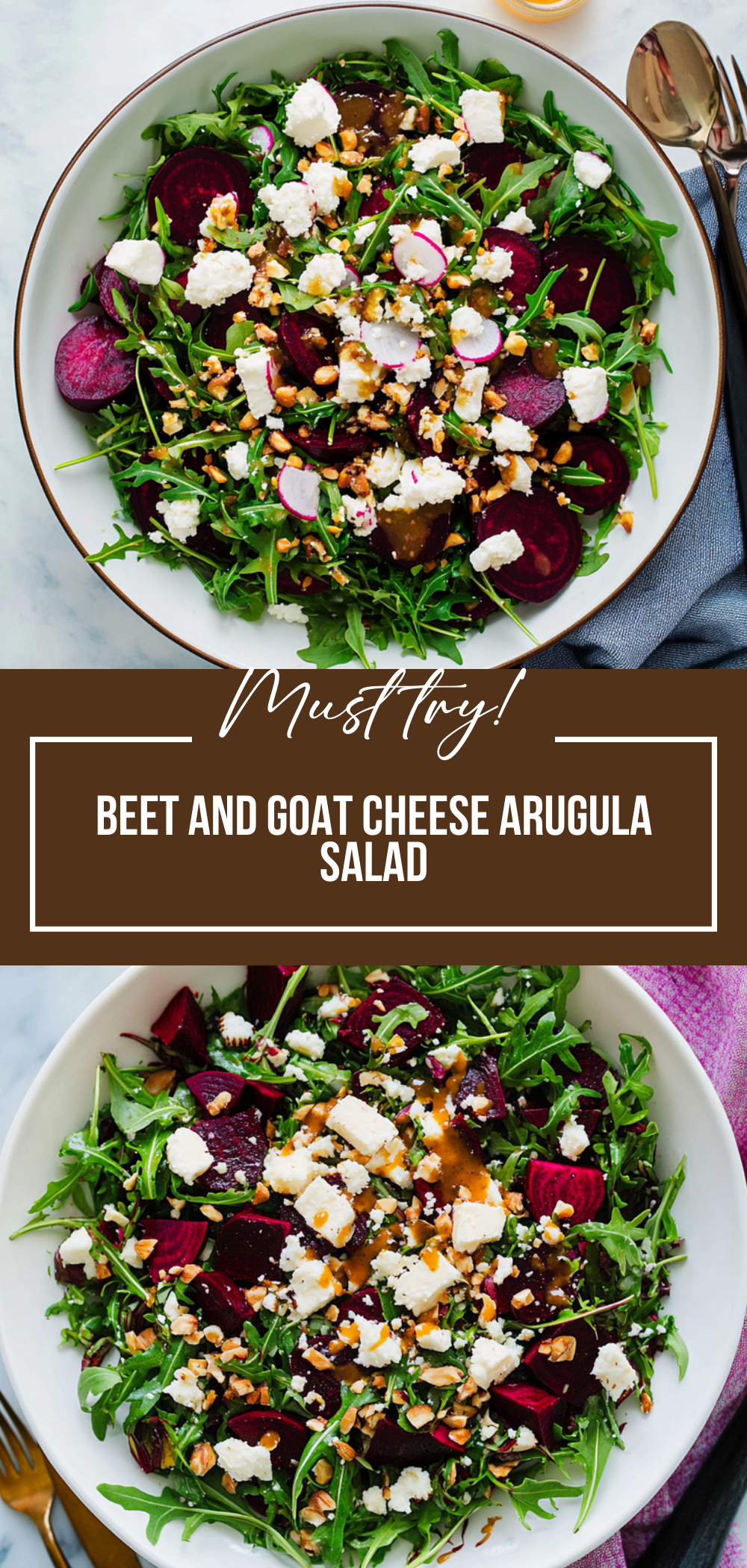 Beet and Goat Cheese Arugula Salad