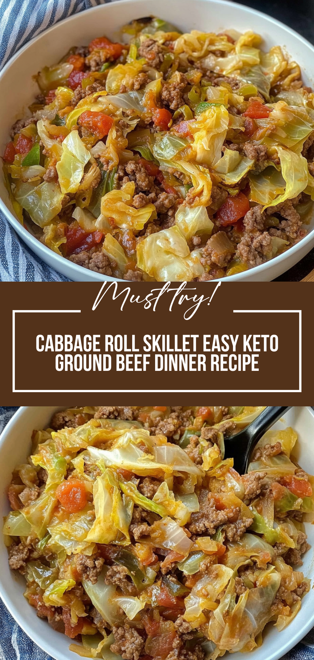 Cabbage Roll Skillet (Easy Keto Ground Beef Dinner Recipe)