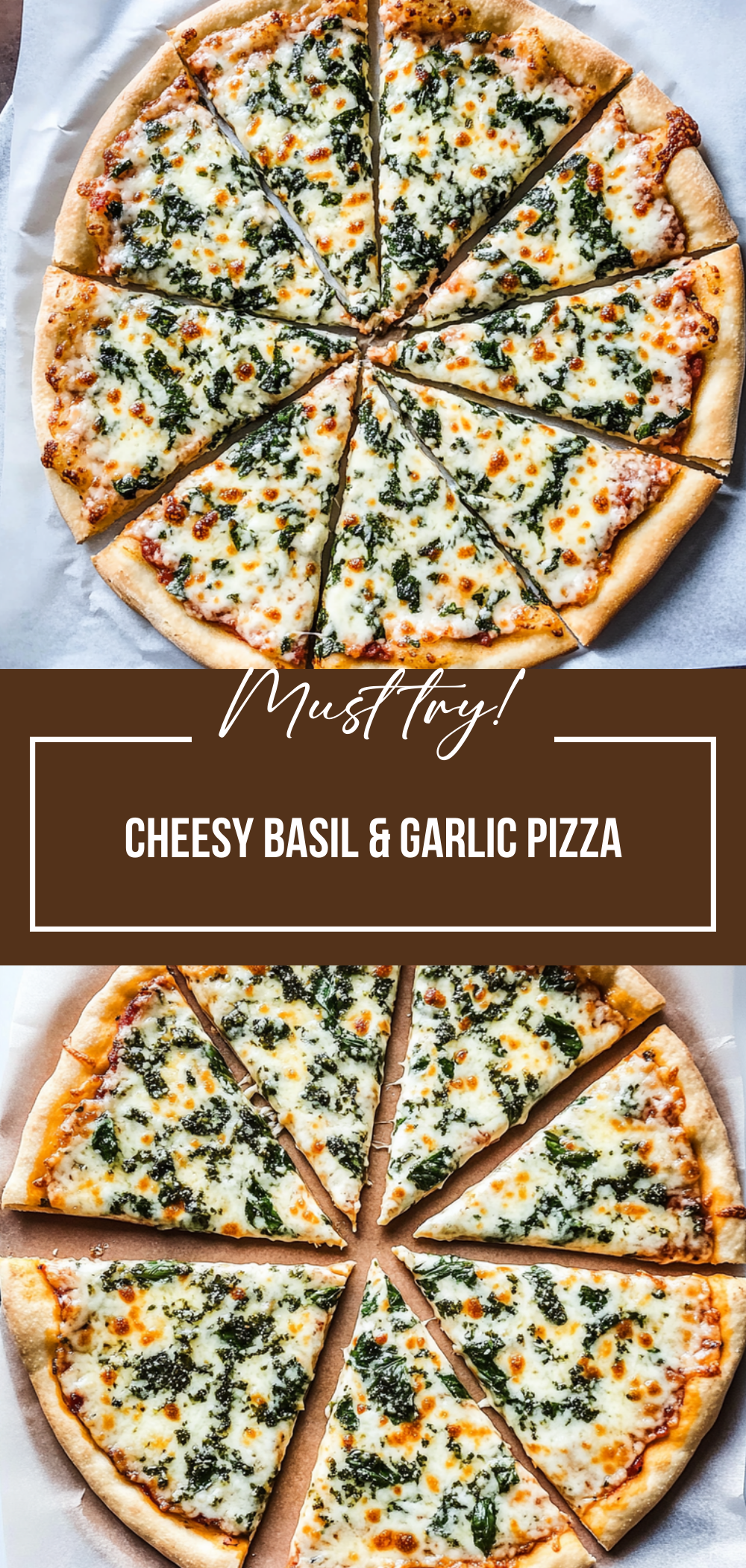 Cheesy Basil & Garlic Pizza