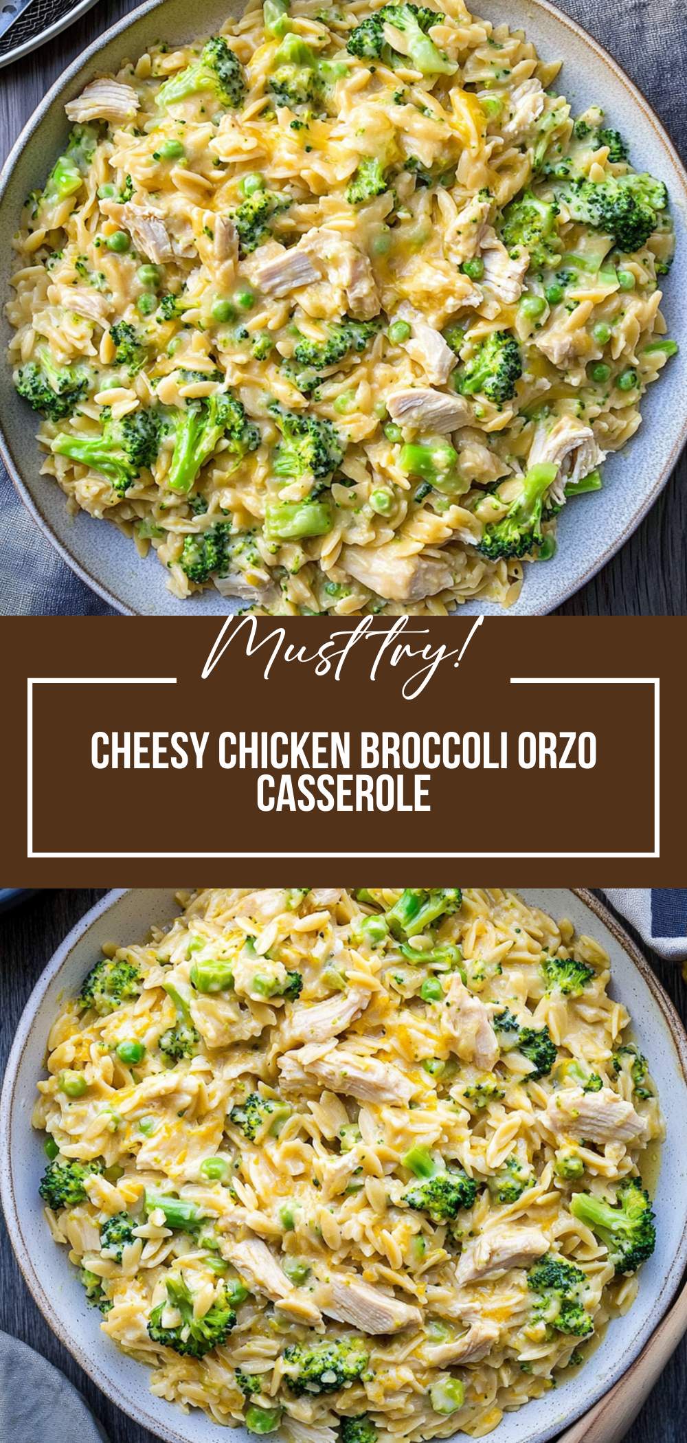 Cheesy Chicken Broccoli Orzo