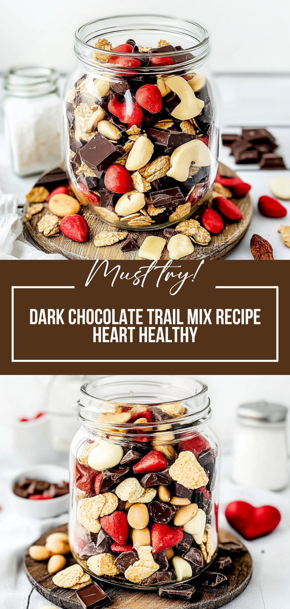 Dark Chocolate Trail Mix Recipe {Heart Healthy}