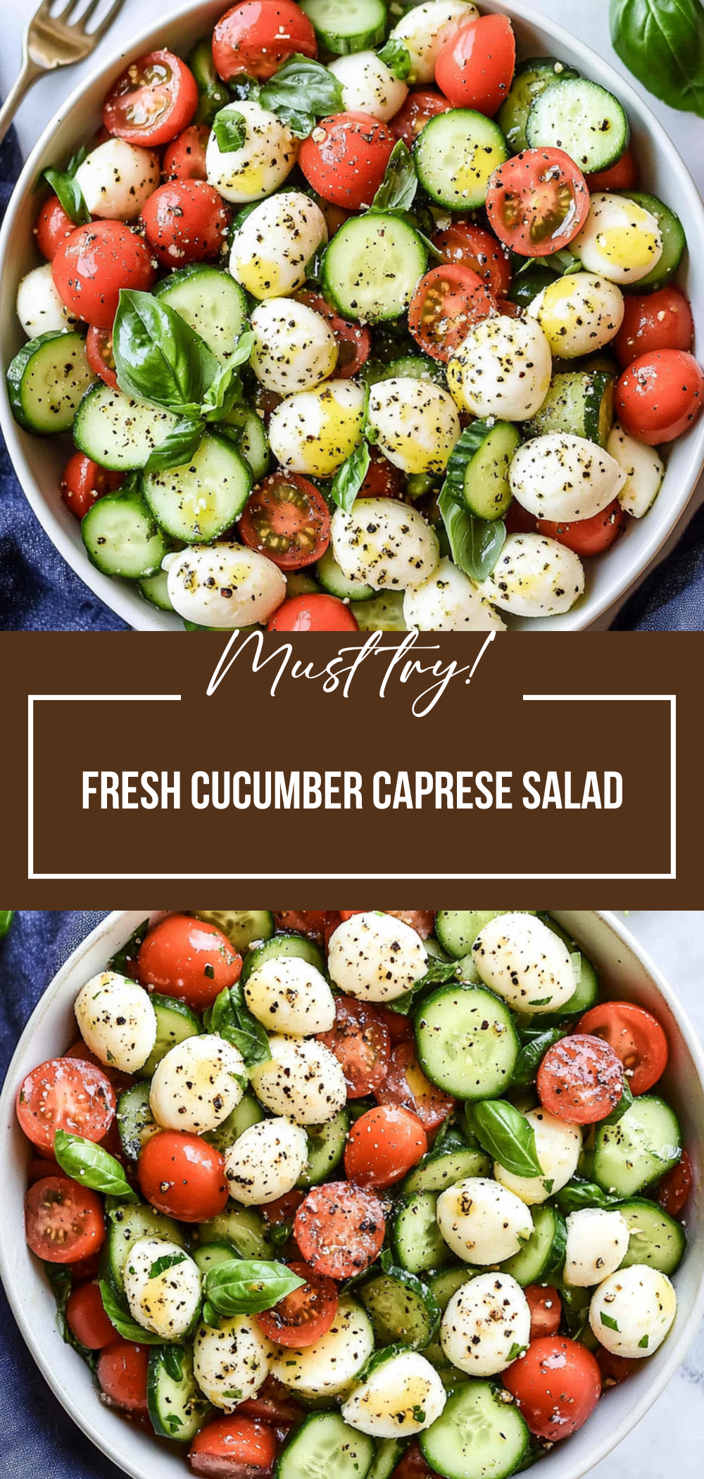 Fresh Cucumber Caprese Salad