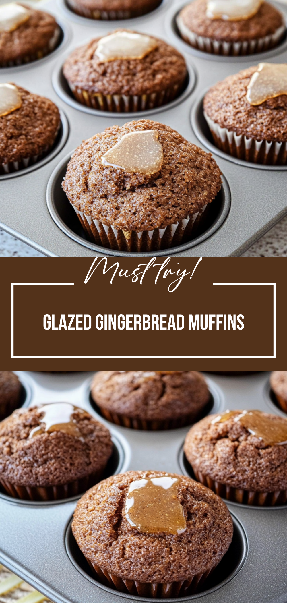 Glazed Gingerbread Muffins