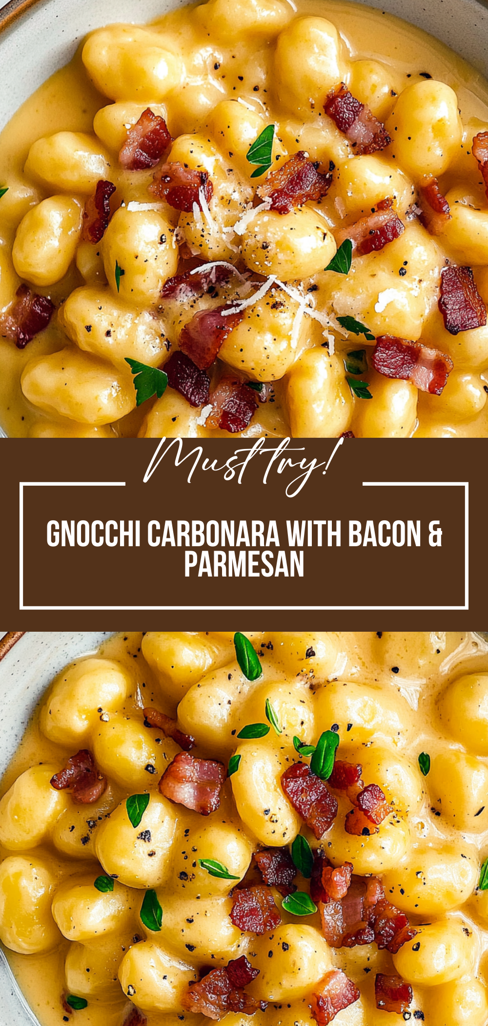 Gnocchi Carbonara with Bacon & Parmesan
