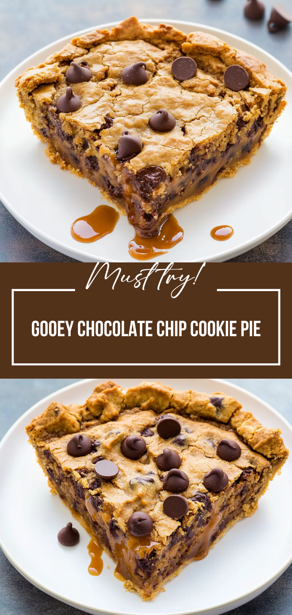 Gooey Chocolate Chip Cookie Pie
