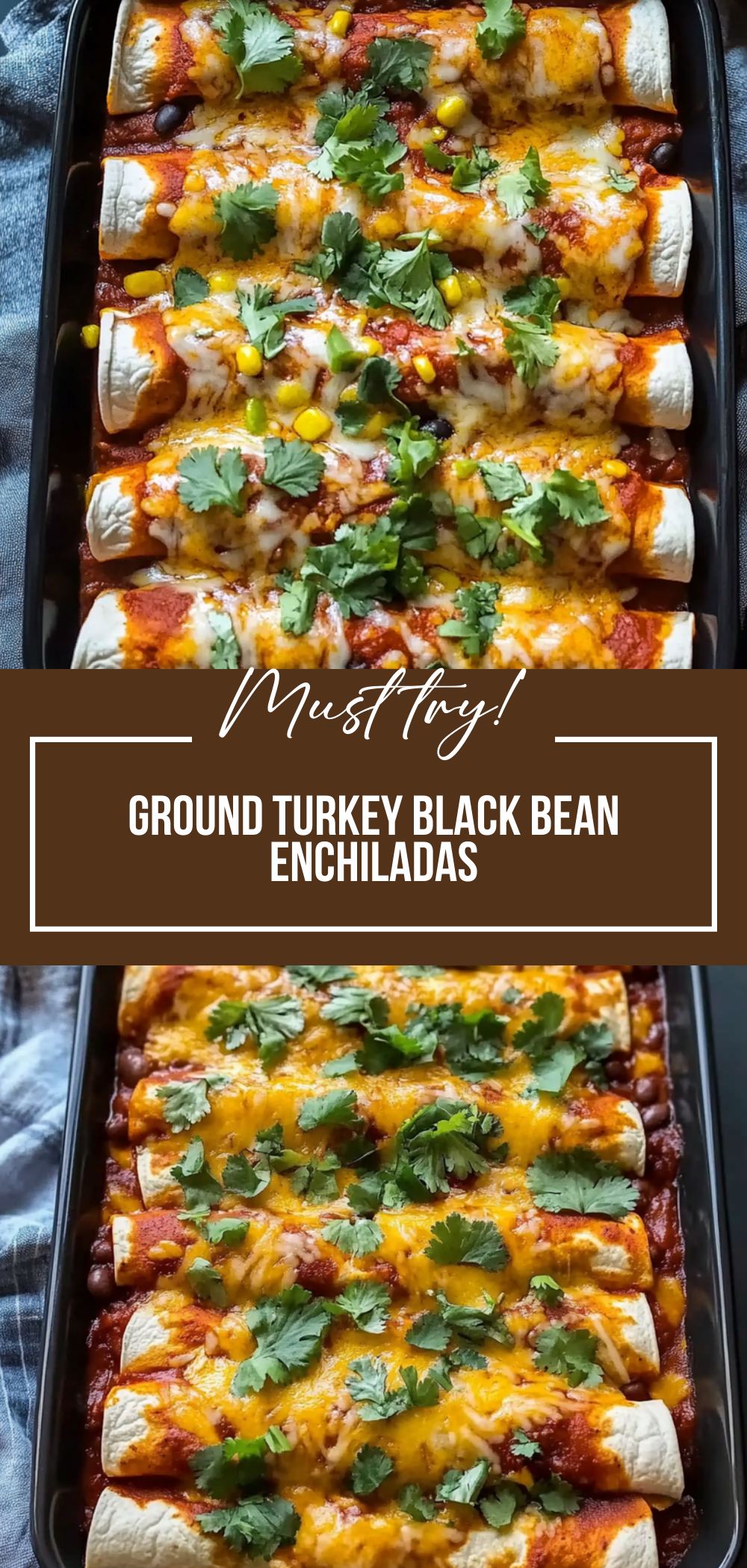 Ground Turkey Black Bean Enchiladas