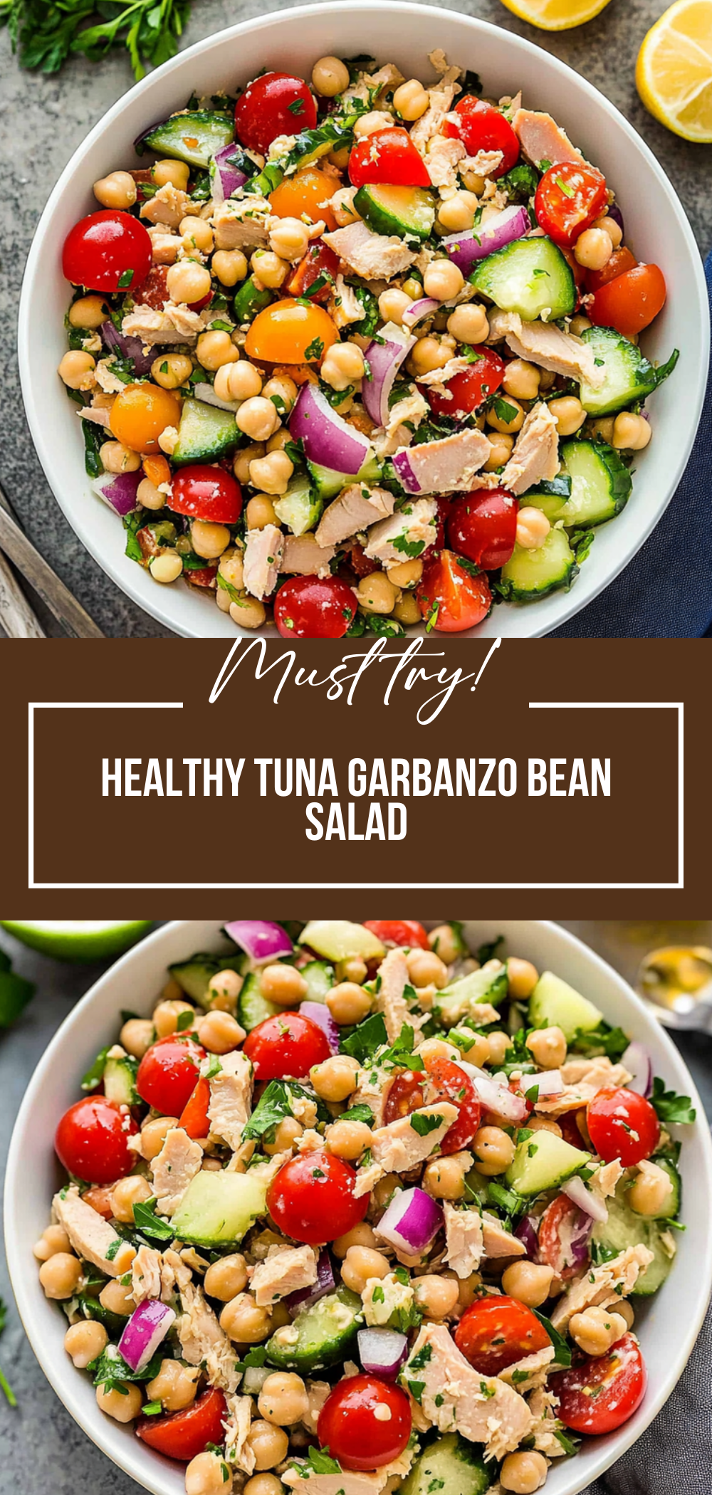 Healthy Tuna Garbanzo Bean Salad