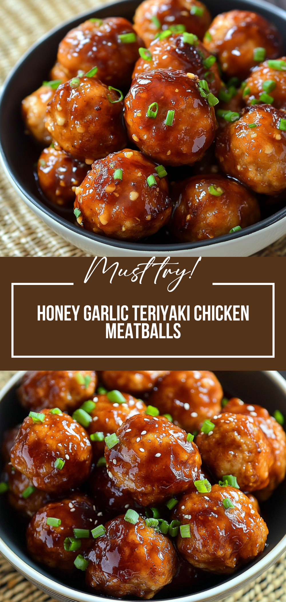 Honey Garlic Teriyaki Chicken Meatballs