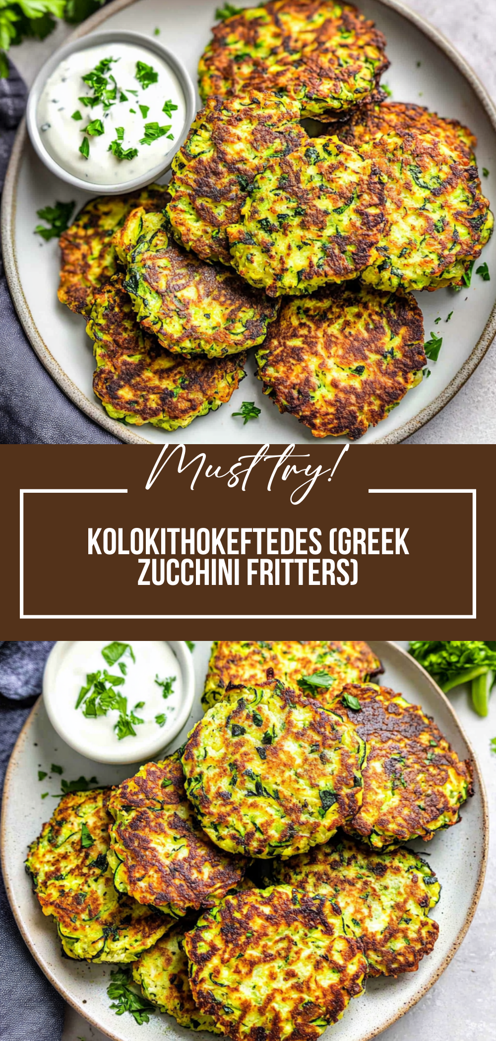 Kolokithokeftedes (Greek Zucchini Fritters)