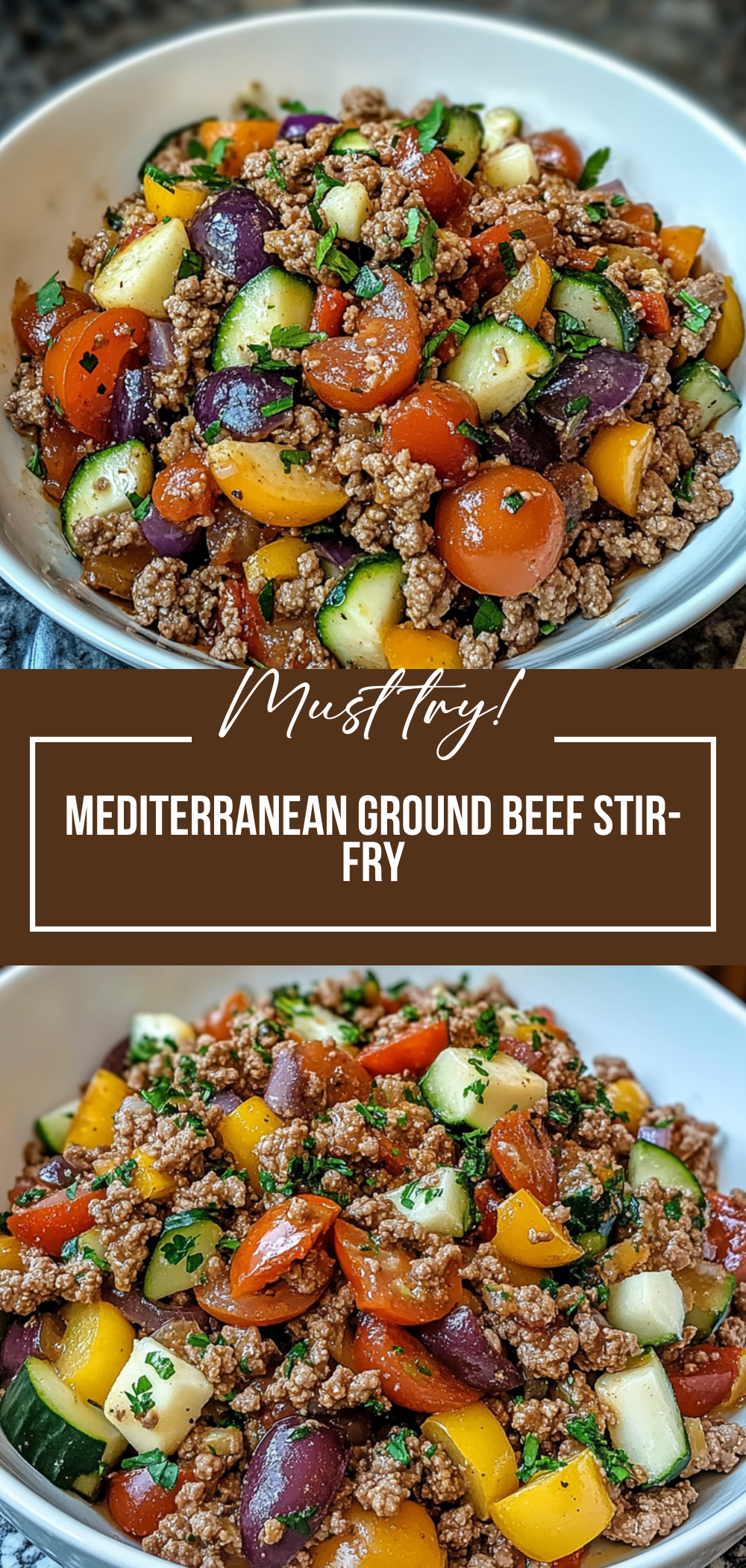 Mediterranean Ground Beef Stir-Fry