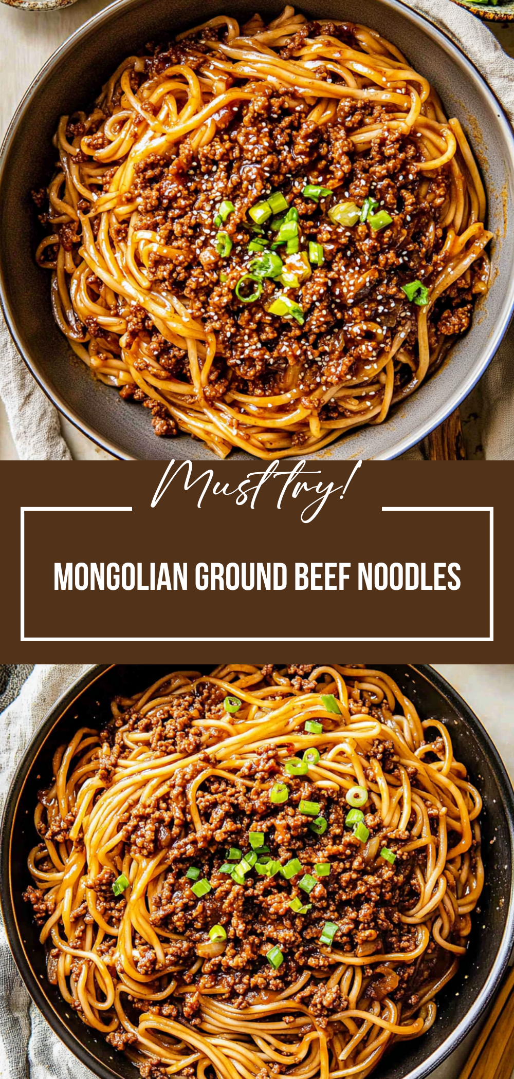 Mongolian Ground Beef Noodles