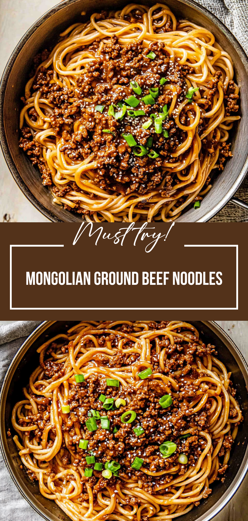 Mongolian Ground Beef Noodles