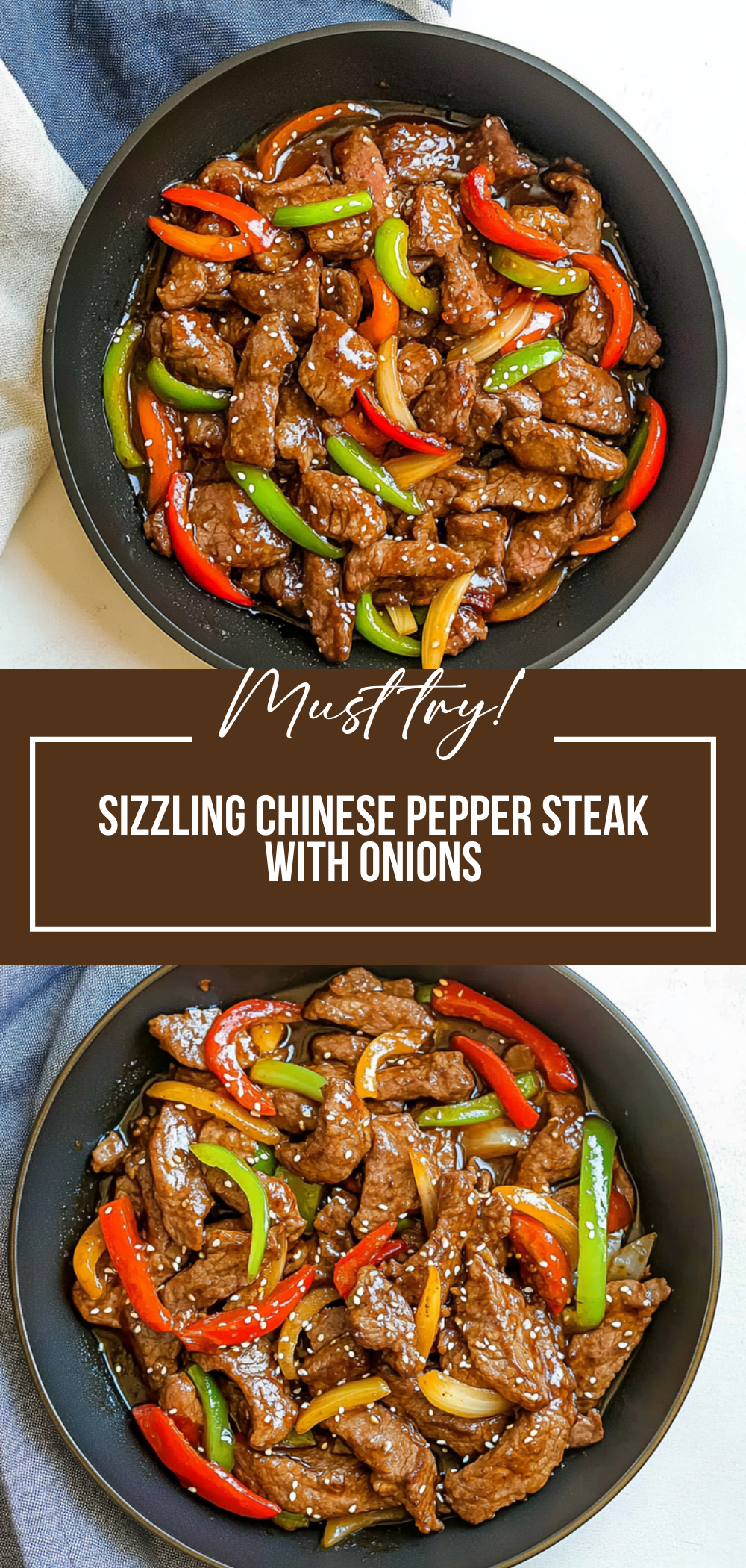 Sizzling Chinese Pepper Steak with Onions