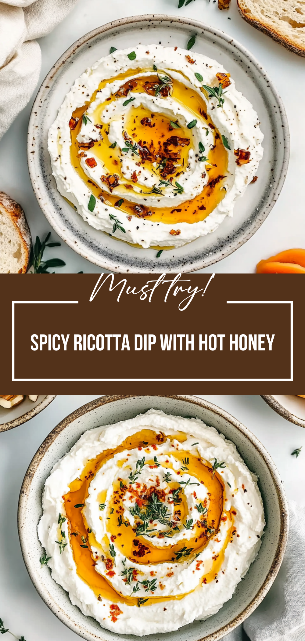 Spicy Ricotta Dip with Hot Honey