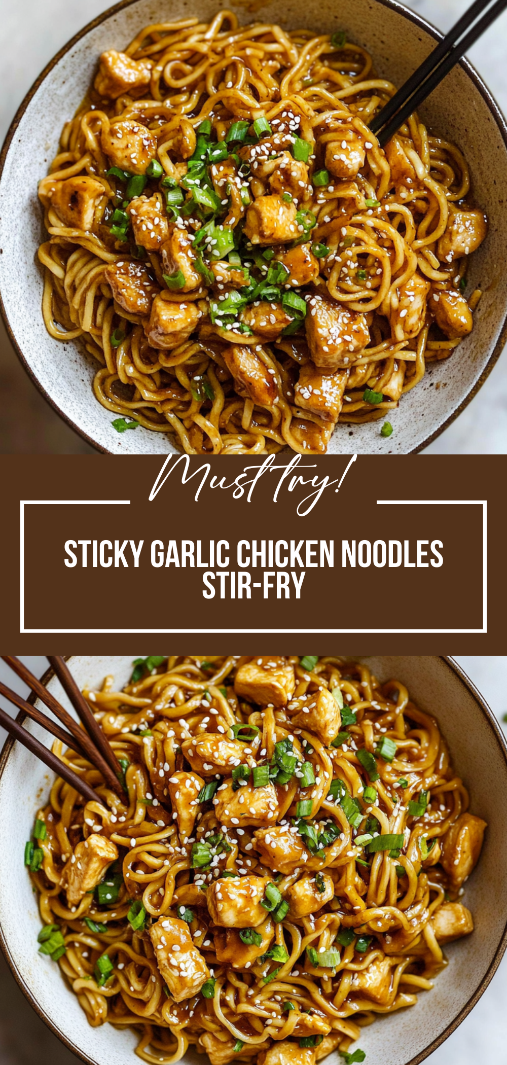 Sticky Garlic Chicken Noodles