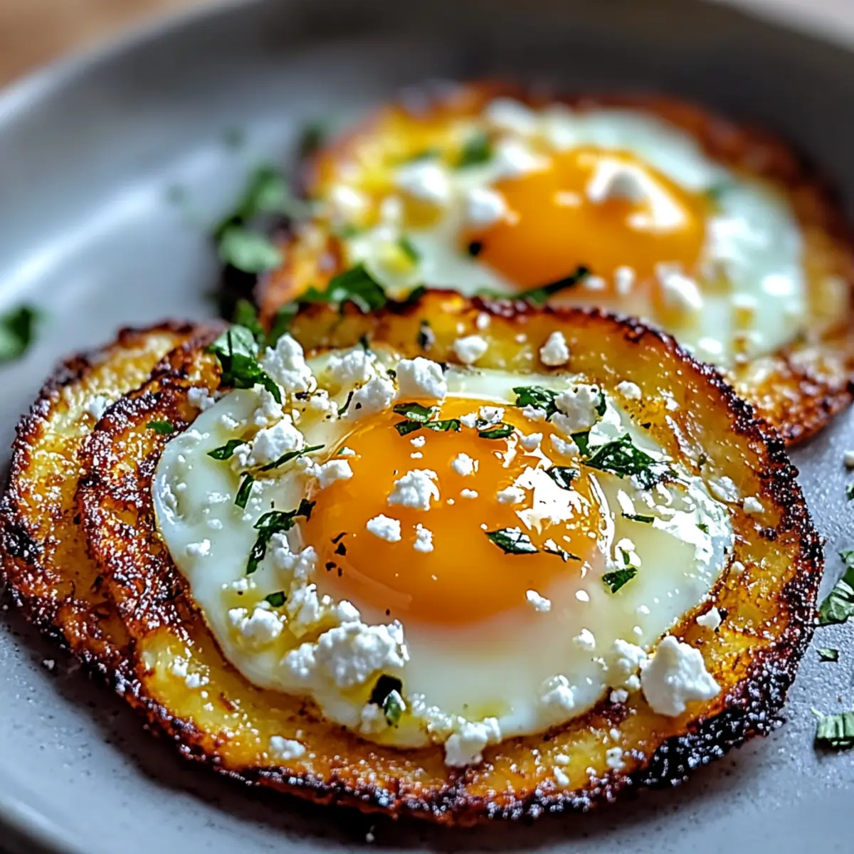 Crispy Feta Fried Eggs