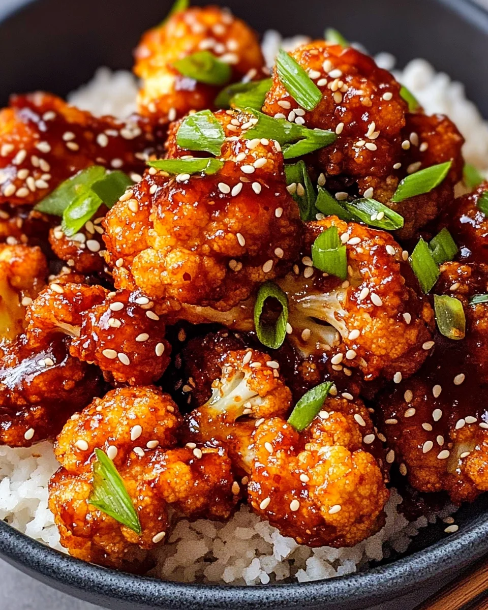 Air-Fried Korean Chili Cauliflower (Gochujang)