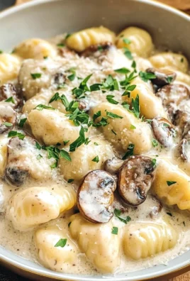 Amazing Mushroom Gnocchi with Parmesan Cream Sauce