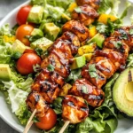 BBQ Chicken Skewer Salad