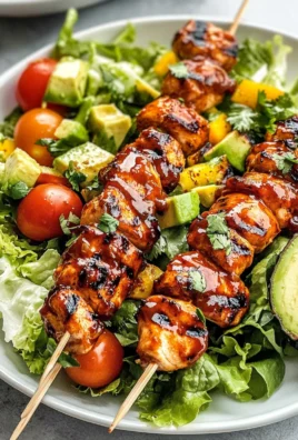 BBQ Chicken Skewer Salad